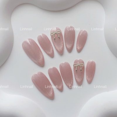 Nail Box Hồng Mix Mắt Mèo Kim Cương